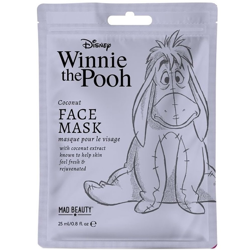 Mad Beauty Winnie the Pooh Coconut Face Mask Υφασμάτινη Μάσκα Προσώπου με Καρύδα για Λάμψη Κωδ 99160, 1x25ml