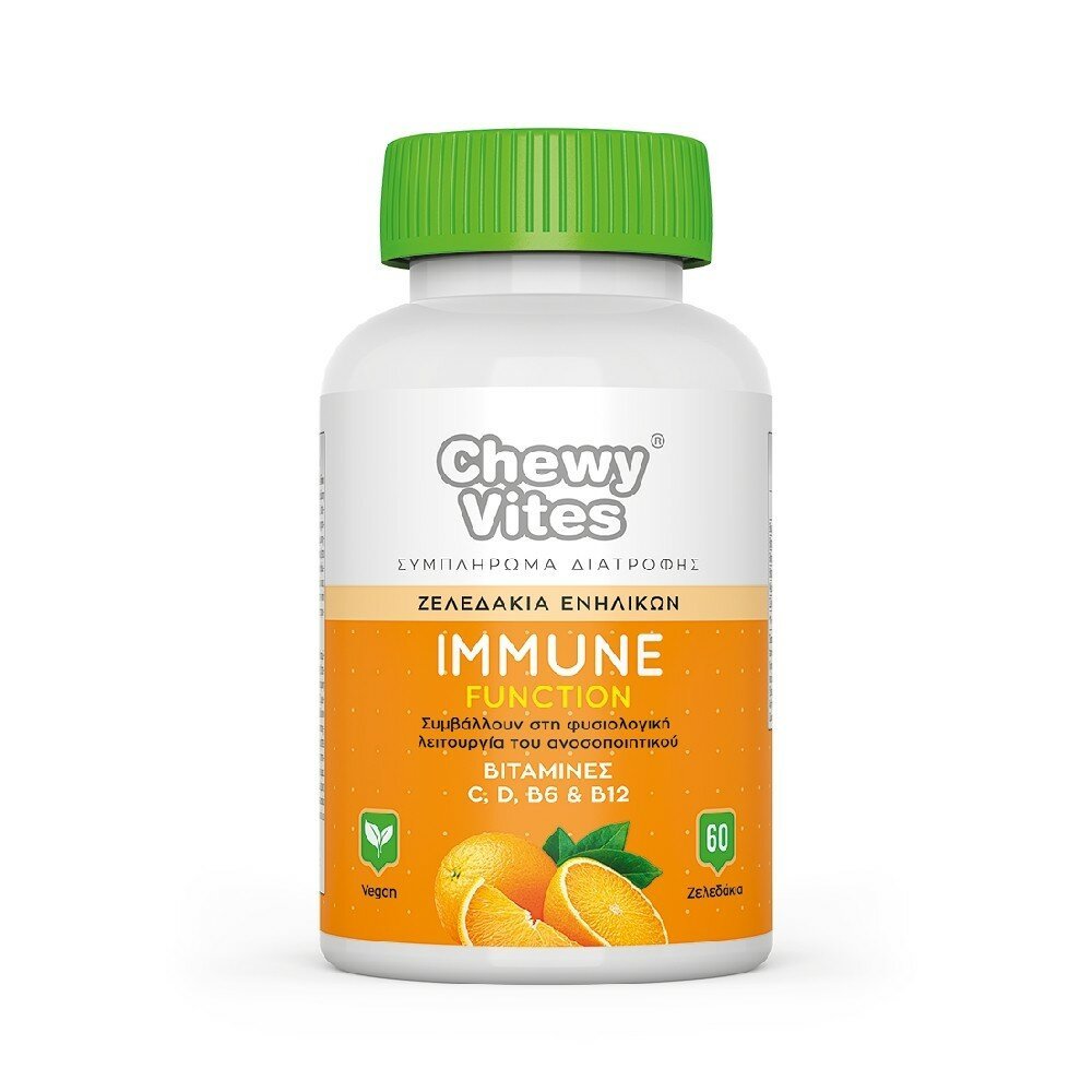 Chewy Vites Adults Immune Function,Σύμπλεγμα Βιταμινών Ενηλίκων σε Μορφή Ζελεδάκια για Υποστήριξη του Ανοσοποιητικού 60Ζελεδάκια
