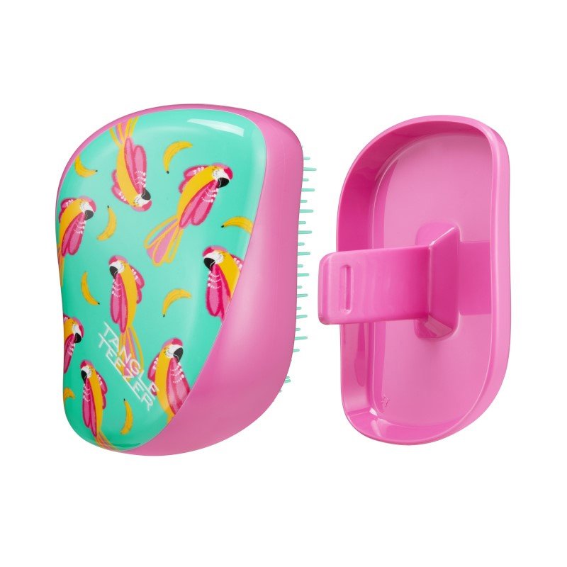 Tangle Teezer Compact Styler Detangling Hairbrush Cottam Parrot Επαναστατική Βούρτσα που Ξεμπερδεύει Εύκολα τα Μαλλιά 1 Τεμάχιο