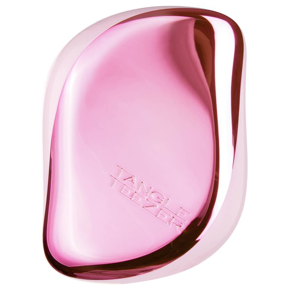 Tangle Teezer Compact Styler Detangling Hairbrush Baby Pink Chrome Επαναστατική Βούρτσα που Ξεμπερδεύει Εύκολα τα Μαλλιά