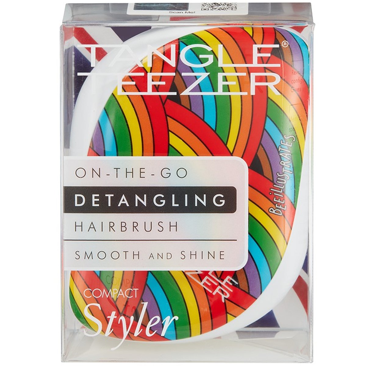 Tangle Teezer Compact Styler Rainbow Galore Βούρτσα Μικρού Μεγέθους για το Ξεμπέρδεμα των Μαλλιών & την Απομάκρυνση των Κόμπων 1 Τεμάχιο