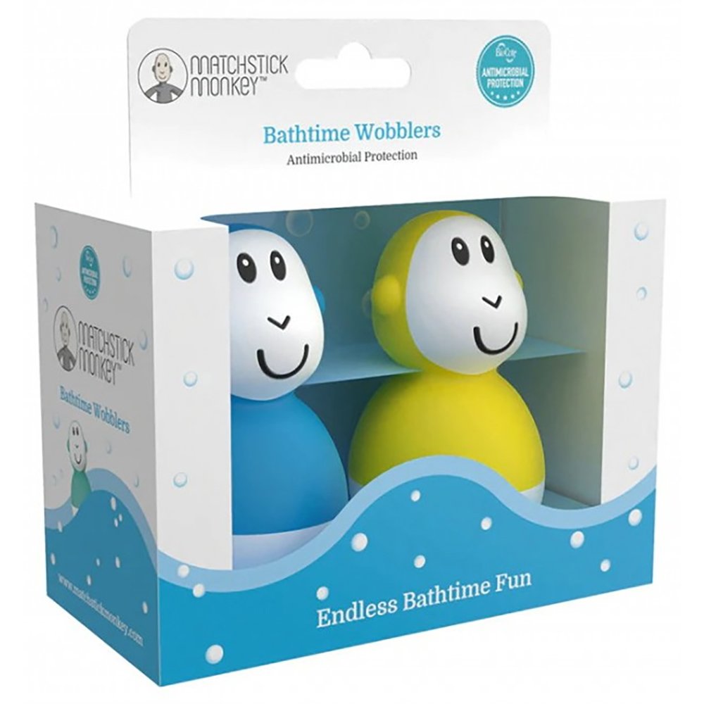 Matchstick Monkey Matchstick Monkey Bathtime Wobblers Κωδ. 24115 Εκπαιδευτικό Παιχνίδι Μπάνιου με 2 Κινούμενες Φιγούρες 12m+, 1 Τεμάχιο - Blue & Yellow