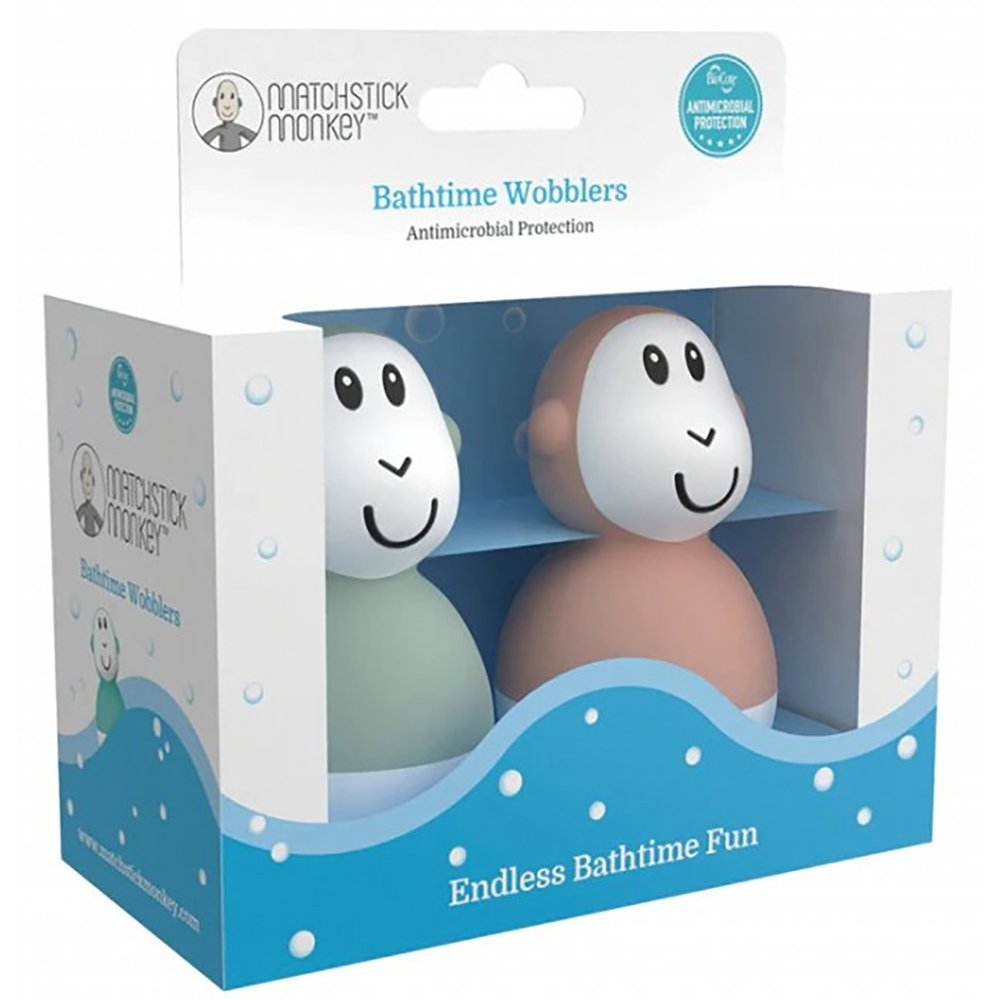 Matchstick Monkey Matchstick Monkey Bathtime Wobblers Κωδ. 24118 Εκπαιδευτικό Παιχνίδι Μπάνιου με 2 Κινούμενες Φιγούρες 12m+, 1 Τεμάχιο - Green & Dusty Pink