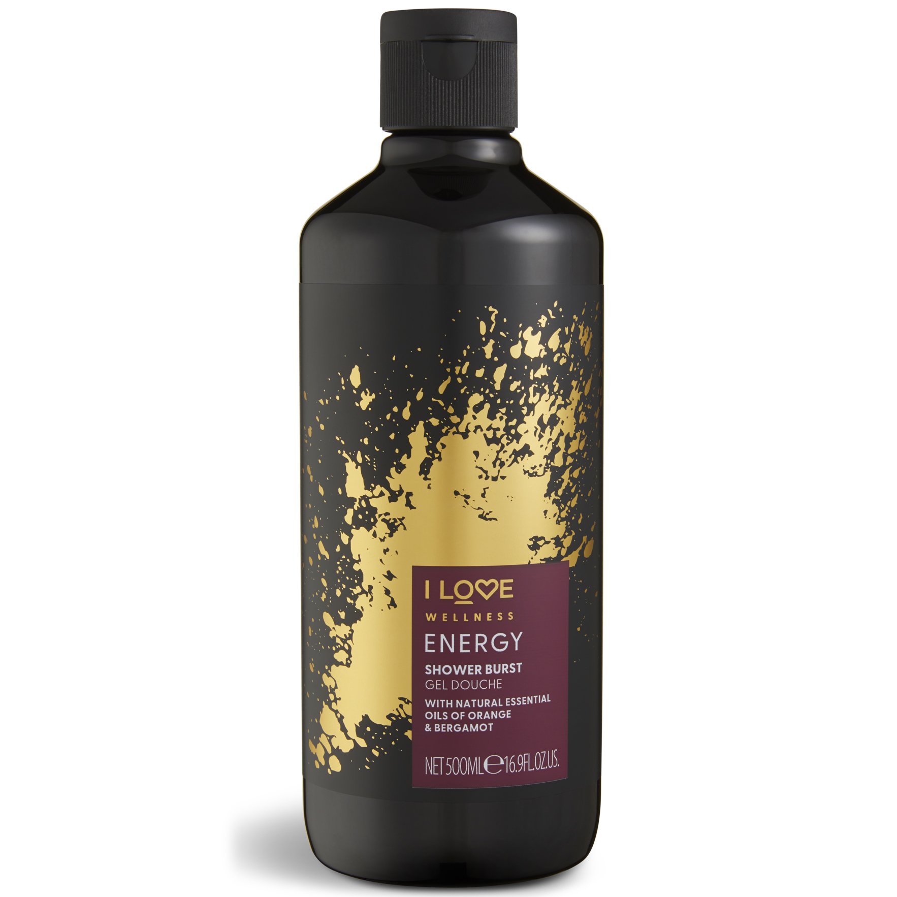 I love… Wellness Energy Shower Burst Gel Douche Αναζωογονητικό Αφρόλουτρο με Φυσικά Αιθέρια Έλαια 500ml
