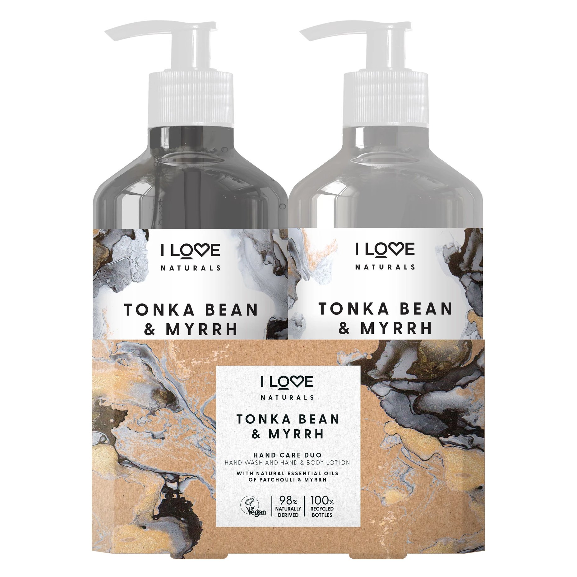 I Love… Naturals Hand Care Duo Tonka Bean & Myrrh Ενυδατική Κρέμα για Χέρια & Σώμα & Κρεμοσάπουνο 2x150ml