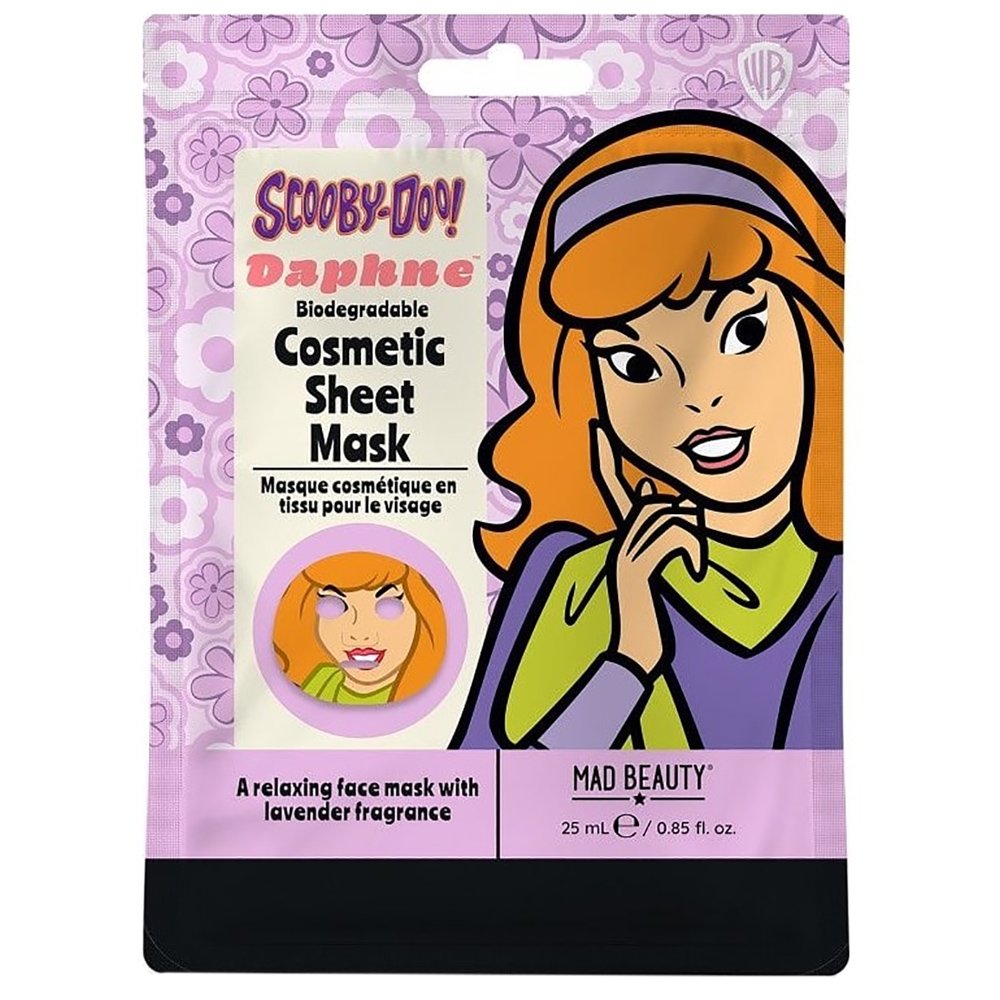 Mad Beauty Scooby-Doo Daphne Cosmetic Sheet Mask Υφασμάτινη Μάσκα Προσώπου με Λεβάντα για Χαλάρωση Κωδ 99181, 1x25ml