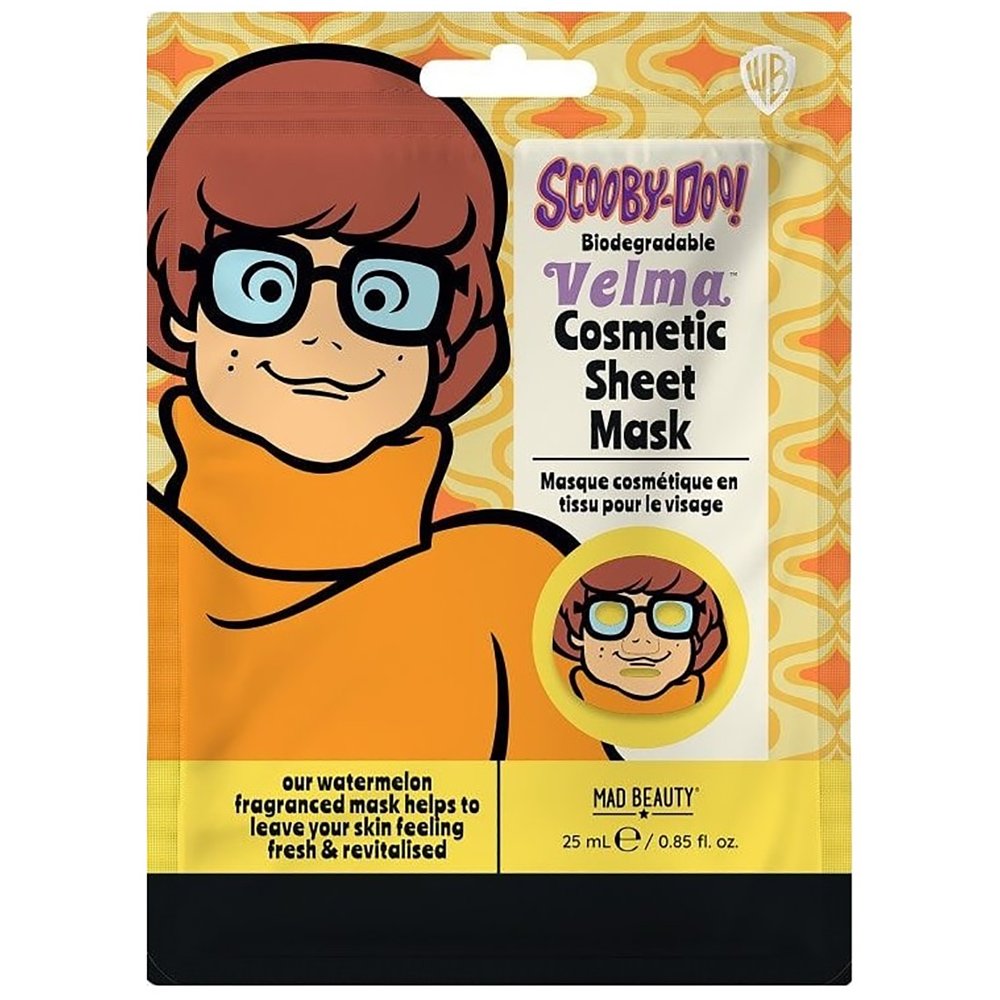 Mad Beauty Scooby-Doo Velma Cosmetic Sheet Mask Υφασμάτινη Μάσκα Προσώπου με Καρπούζι για Ενυδάτωση Κωδ 99183, 1x25ml