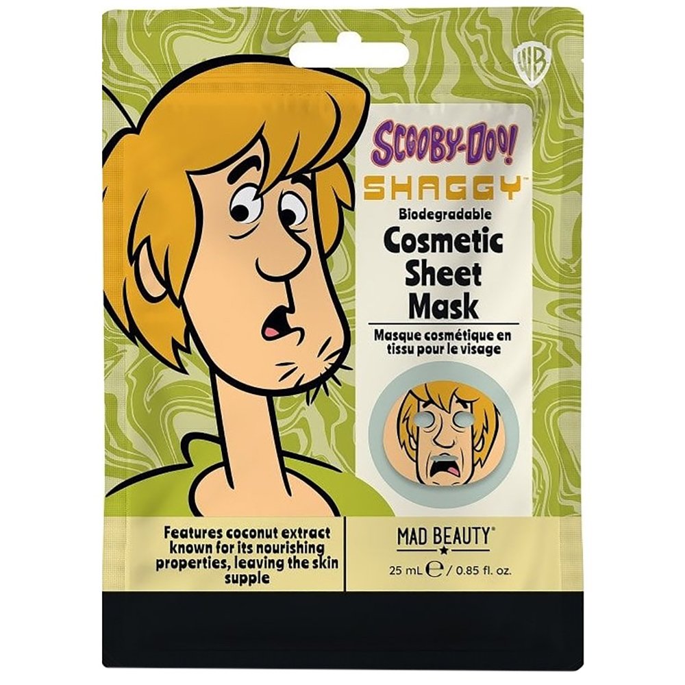 Mad Beauty Scooby-Doo Shaggy Cosmetic Sheet Mask Υφασμάτινη Μάσκα Προσώπου με Καρύδα για Θρέψη Κωδ 99182, 1x25ml