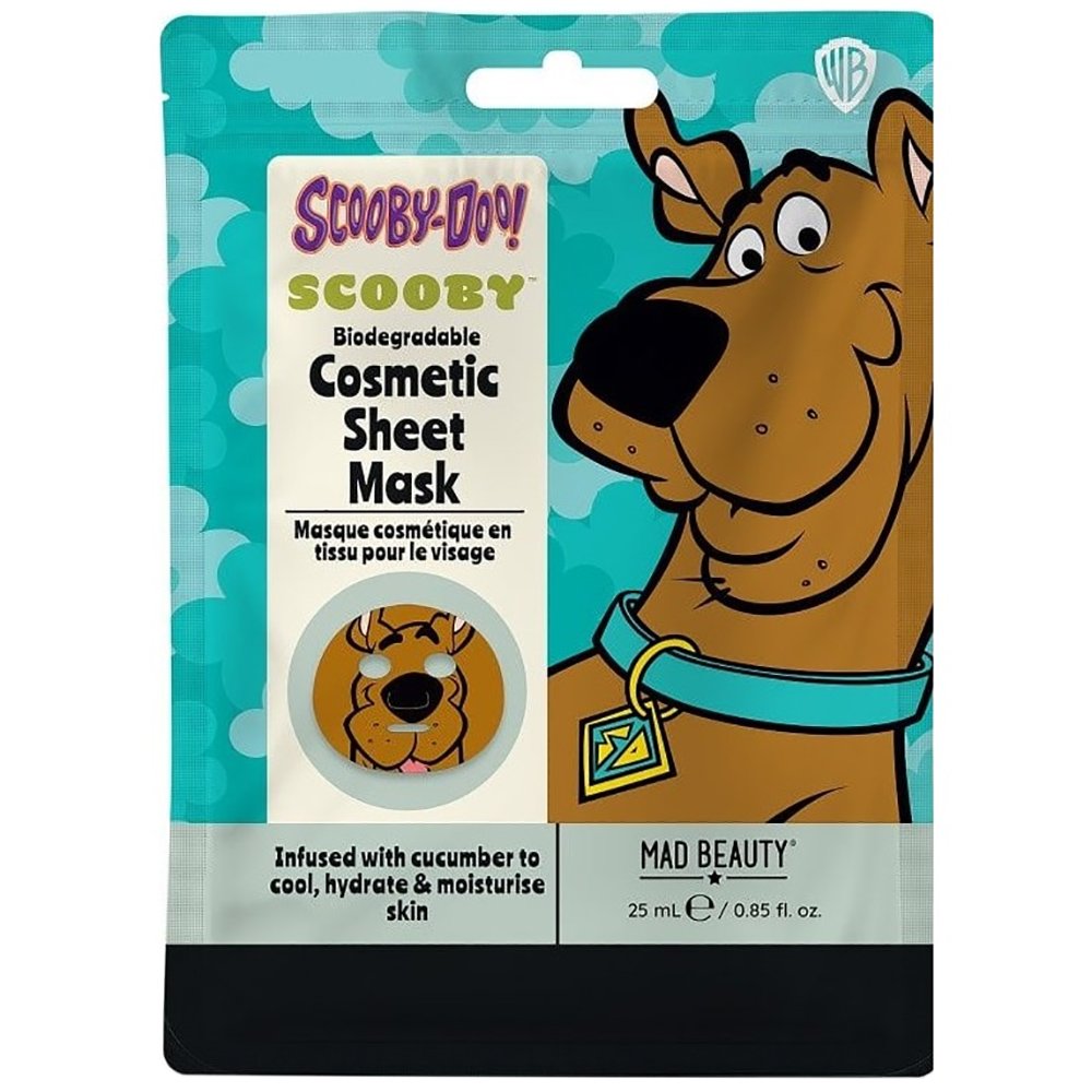 Mad Beauty Scooby-Doo Scooby Cosmetic Sheet Mask Υφασμάτινη Μάσκα Προσώπου με Αγγούρι για Ενυδάτωση & Λάμψη Κωδ 99180, 1x25ml
