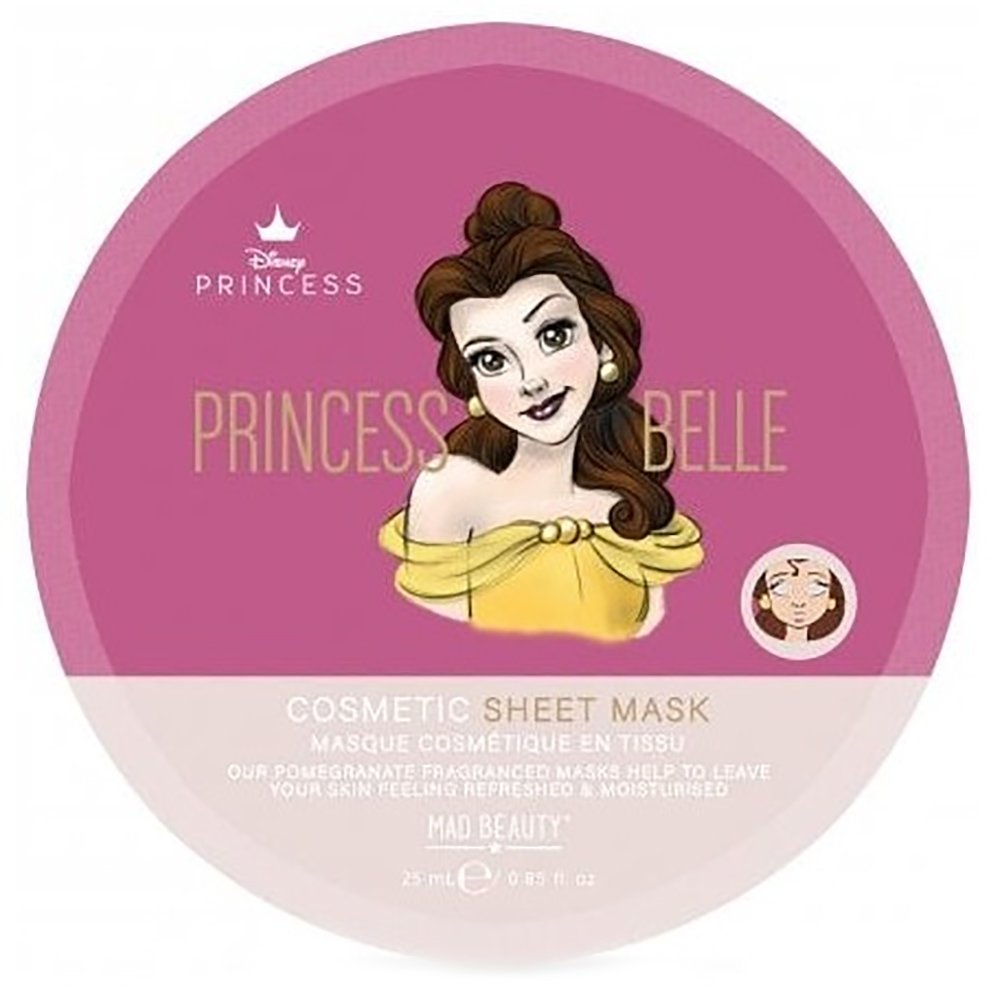 Mad Beauty Disney Princess Belle Cosmetic Sheet Mask Pomegranate Υφασμάτινη Μάσκα Προσώπου Ρόδι για Ενυδάτωση Κωδ 99202, 1x25ml