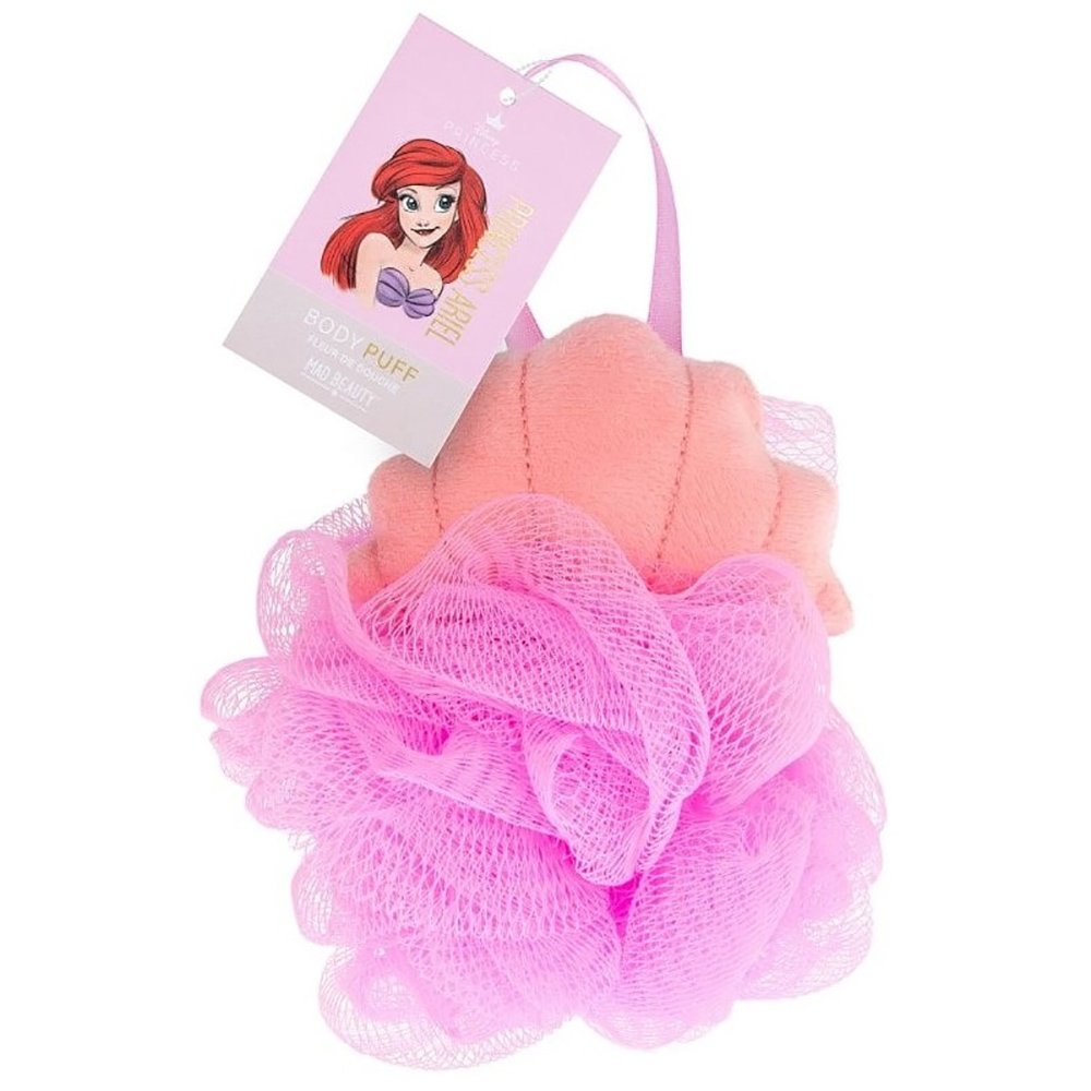 Mad Beauty Disney Princess Ariel Body Puff Σφουγγάρι Μπάνιου Μικρή Γοργόνα Λιλά Κωδ 99520, 1 Τεμάχιο