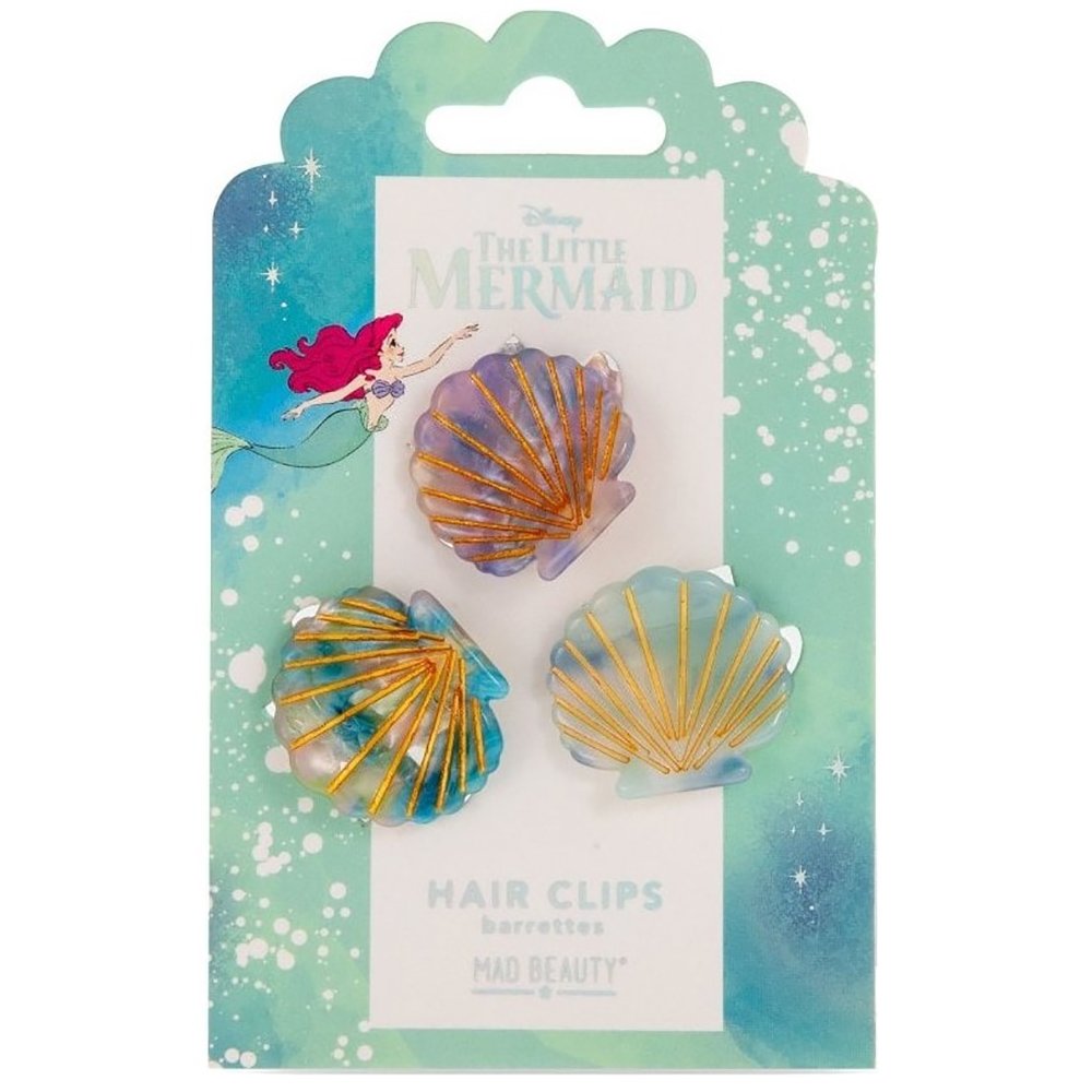 Mad Beauty The Little Mermaid Hair Clips Σετ Παιδικά Κοκαλάκια με Κλιπ Μικρή Γοργόνα Κωδ 99215, 3 Τεμάχια