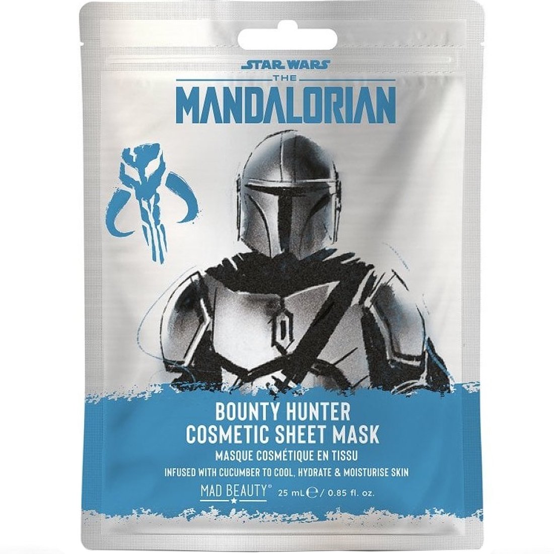 Mad Beauty Star Wars The Mandalorian Bounty Hunter Cosmetic Sheet Mask Ενυδατική Υφασμάτινη Μάσκα Προσώπου με Αγγούρι 1x25ml