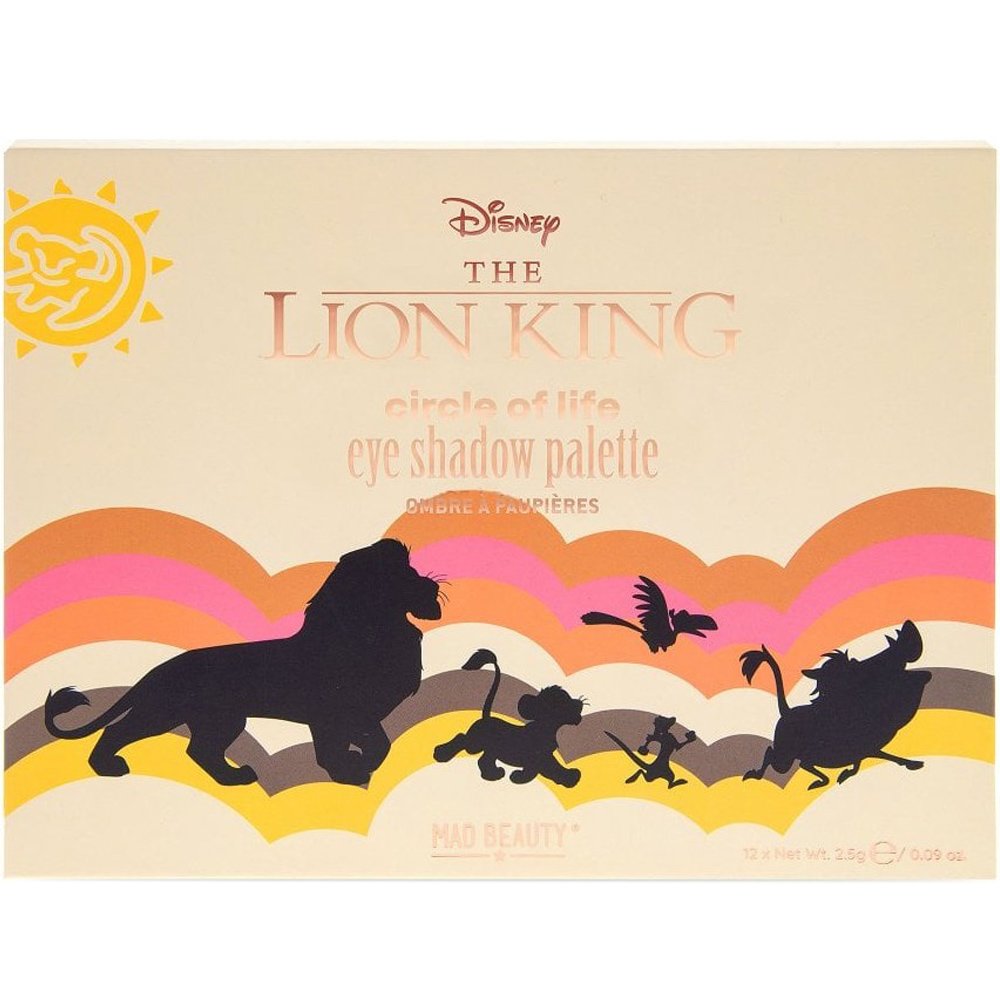 Mad Beauty Mad Beauty Lion King Eyeshadow Palette Παλέτα Σκιών 12 Αποχρώσεων από Αμμώδεις & Πλούσιες Αποχρώσεις Ηλιοβασιλέματος 1 Τεμάχιο