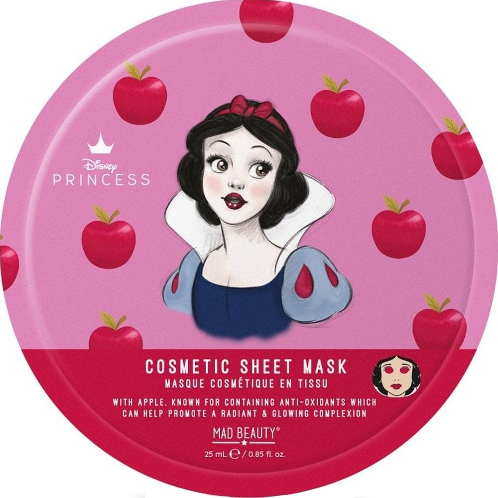Mad Beauty Cosmetic Sheet Mask Apple Fragrance Disney Snow White Μάσκα Αναζωογόνησης Προσώπου με Άρωμα Μήλο Εμπνευσμένη Από τη Χιονάτη της Disney 25ml