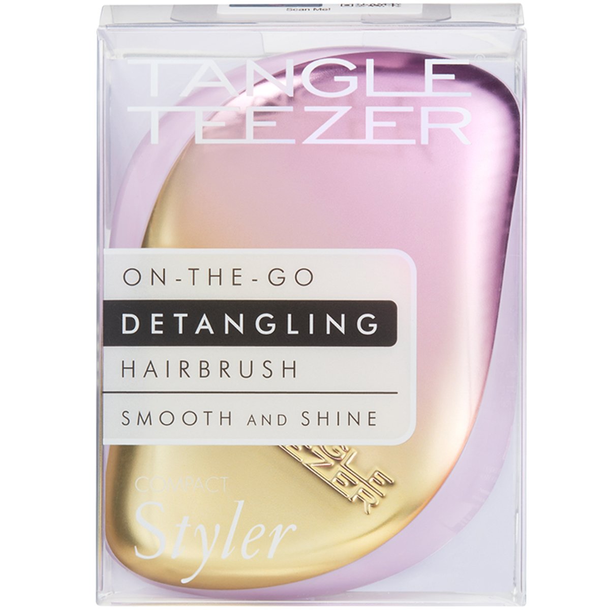 Tangle Teezer Compact Styler Detangling Hairbrush Βούρτσα Μικρού Μεγέθους για το Ξεμπέρδεμα των Μαλλιών & την Απομάκρυνση των Κόμπων Lilac/ Yellow Chrome 1 Τεμάχιο
