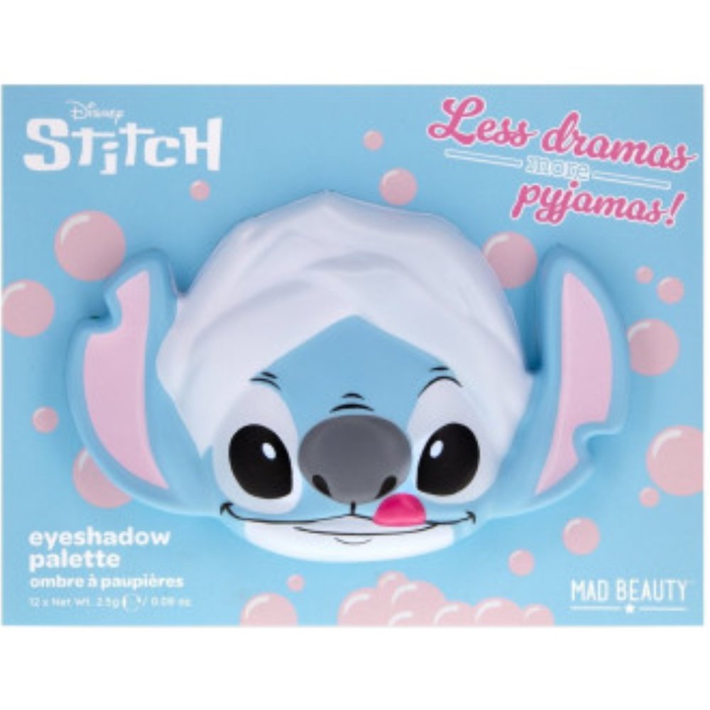 Mad Beauty Stitch Pamper Eyeshadow Palette Παλέτα Σκιών για τα Μάτια 12 Αποχρώσεων Εμπνευσμένη από τον Stitch 12 x 2.5g