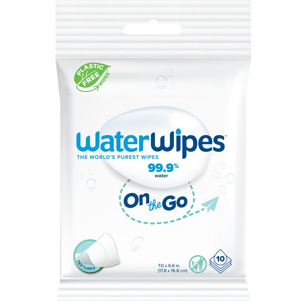WaterWipes WaterWipes 99.9% Water On the Go Wipes Μαντηλάκια Καθαρισμού Ενηλίκων Χωρίς Πλαστικό από 100% Φυτικές Ίνες & Νερό με μία Σταγόνα Εκχυλίσματος Σπόρων Grapefruit για Χρήση Παντού 10 Τεμάχια