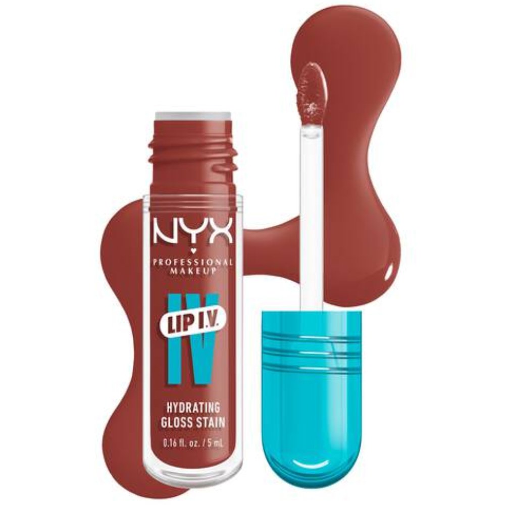 Nyx Professional Makeup Lip Iv Hydrating Gloss Stain Ενυδατικό Χειλιών για 12 Ώρες με Πλούσια Λάμψη & Έντονο Χρώμα 5ml - 18 Drippin' Nude