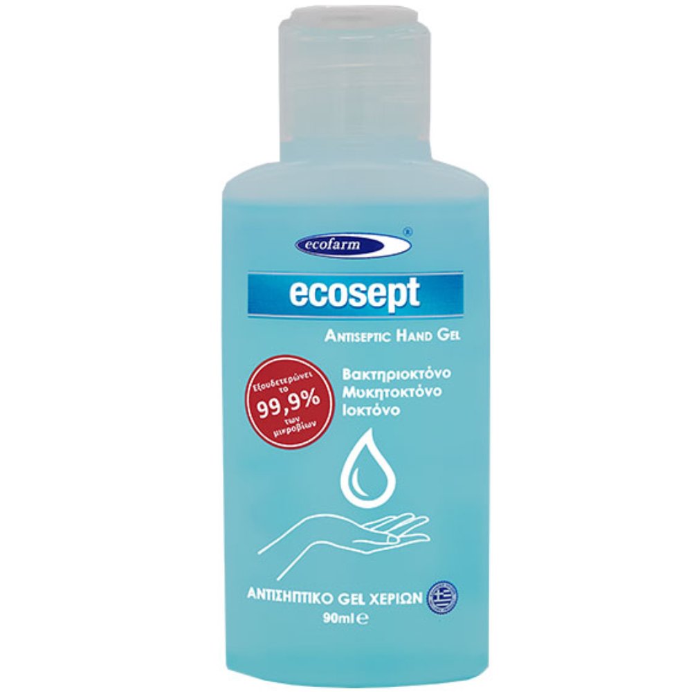 Ecofarm Antiseptic Hand Gel Αντισηπτικό Τζέλ Χεριών για Εξουδετέρωση των Μικροβίων 90ml