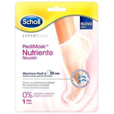 Dr Scholl Expertcare Pedimask Nourish 0% Perfume Ενυδατική Μάσκα Ποδιού Χωρίς Άρωμα 1 Ζευγάρι