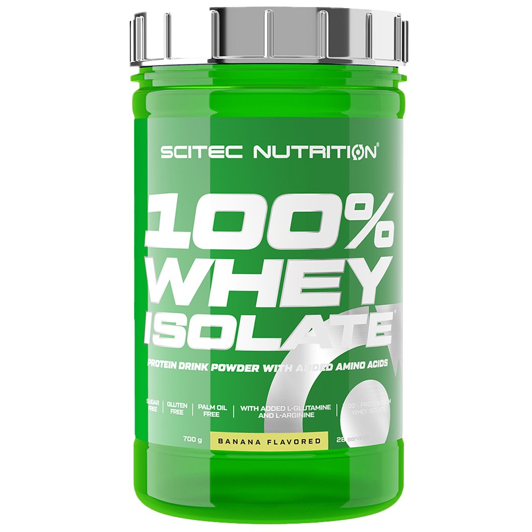 Scitec Nutrition 100% Whey Isolate Protein Συμπλήρωμα Διατροφής με 100% Υδρολυμένη Πρωτεΐνη Ορού Γάλακτος & Προσθήκη Αμινοξέων 700g – Banana