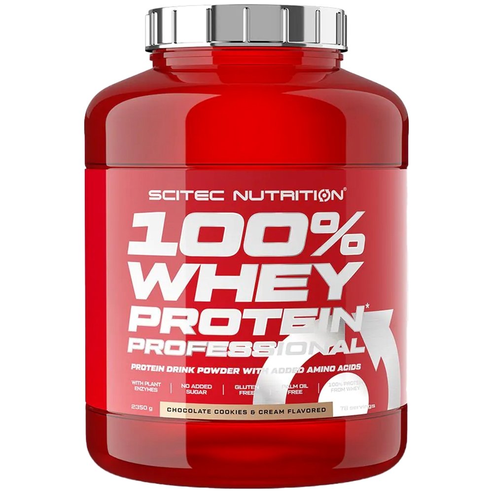 Scitec Nutrition Scitec Nutrition 100% Whey Protein Professional Συμπλήρωμα Διατροφής με Καθαρή Πρωτεΐνη Ορού Γάλακτος Εμπλουτισμένη με Αμινοξέα & Γλουταμίνη 2350g - Chocolate Cookies & Cream 