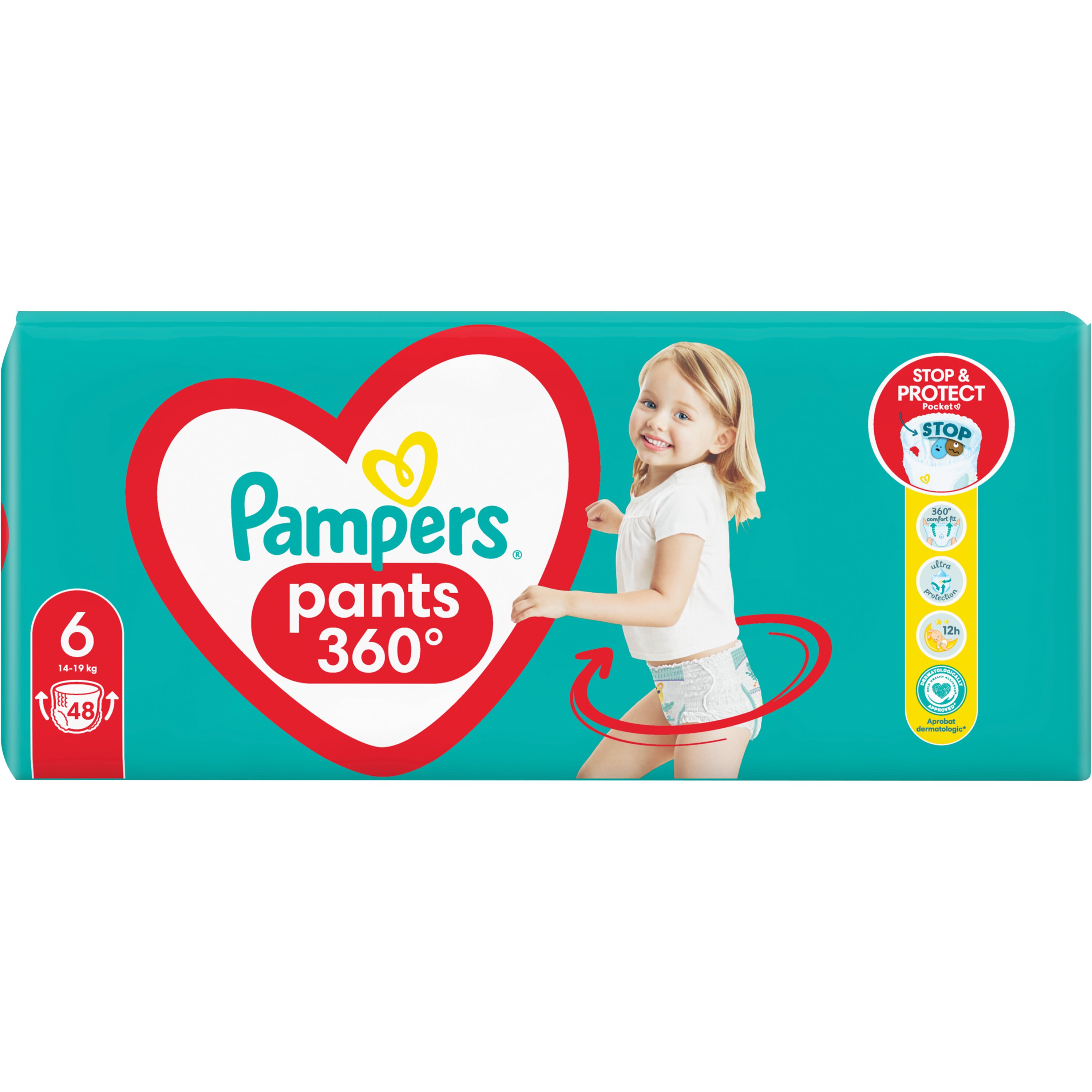 Pampers Pants 360° Νο6 (14-19kg) 48 Τεμάχια