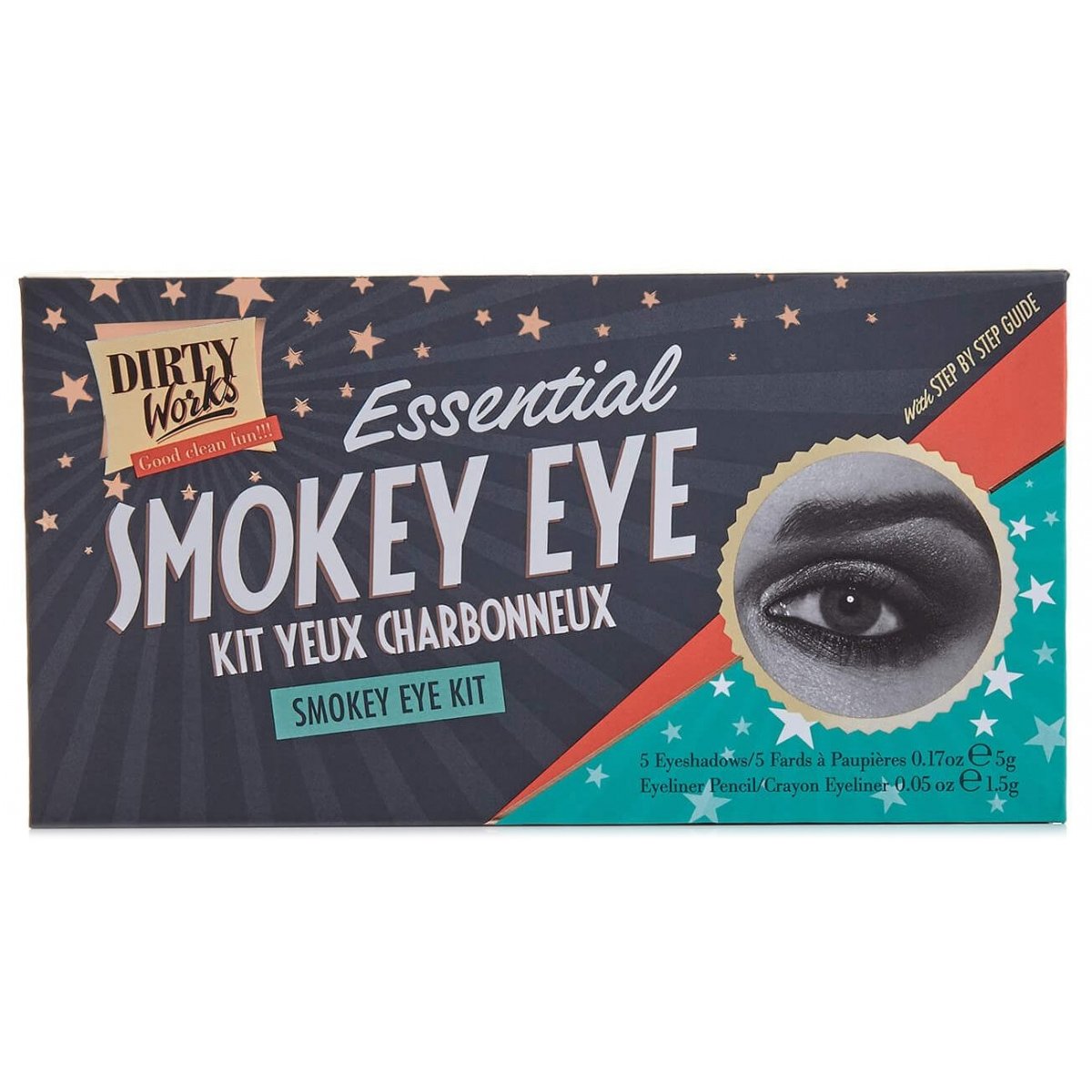 Dirty Works Essential Smokey Eye Kit Παλέτα Σκιών με 5 Έντονες Χρωματικές Αποχρώσεις 5x5gr & Ένα Μολύβι Ματιών 1.5gr