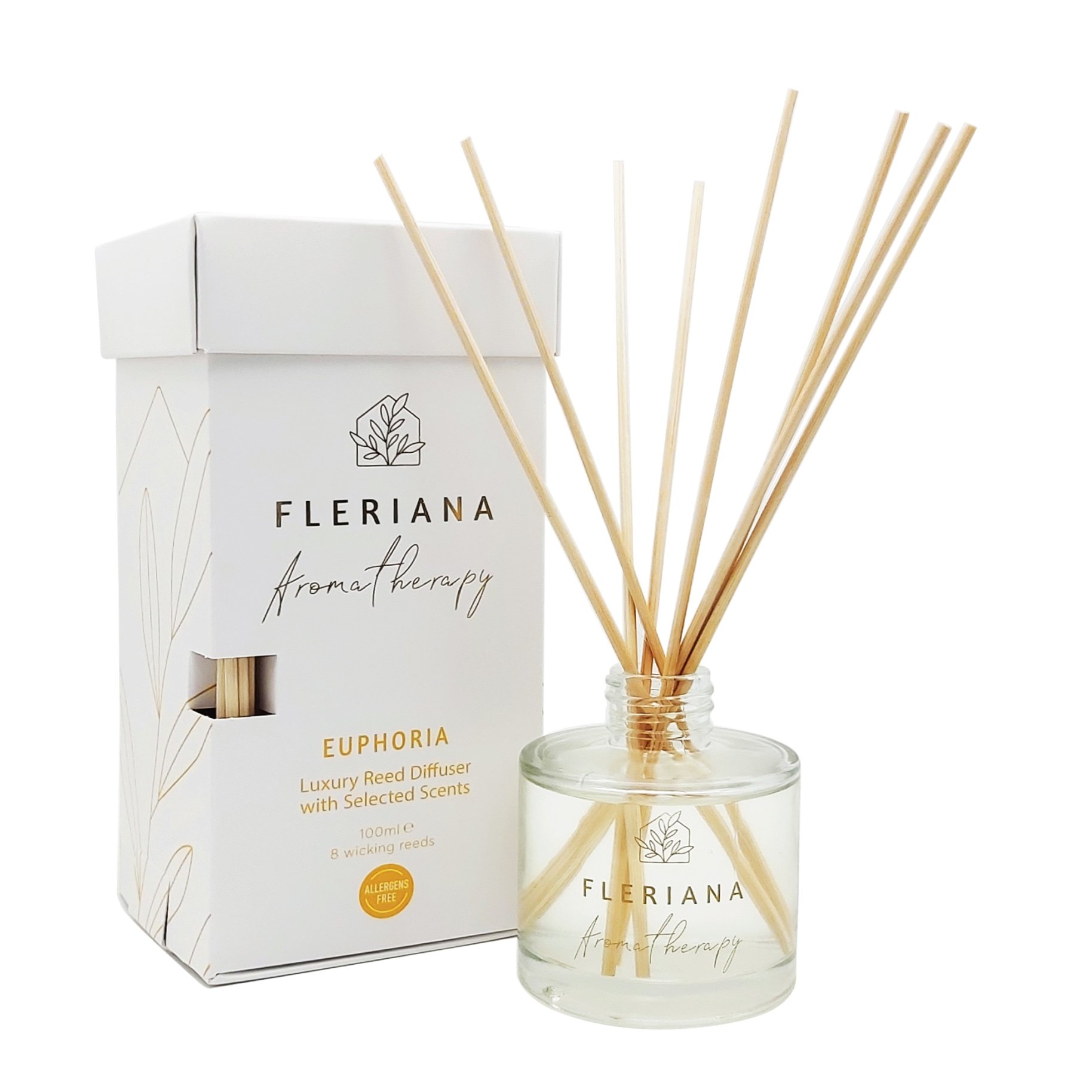 Power Health Fleriana Aromatherapy Euphoria Luxury Reed Diffuser Αρωματικά Sticks για Ευφορία & Αναζωογόνηση 100ml