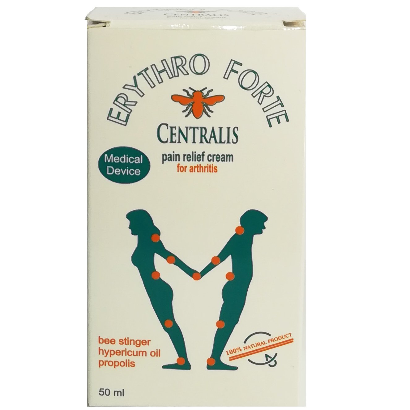 Erythro Forte Centralis Pain Relief Cream For Arthritis Κρέμα που Ανακουφίζει τους Πόνους των Αρθρώσεων 50ml