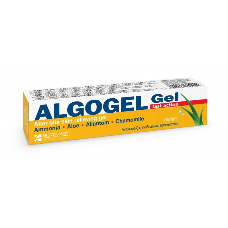 Algogel After Bite Skin Relieving Gel Fast Action Ενυδατικό Gel με Αμμωνία, Ανακουφίζει & Προστατεύει από τα Τσιμπήματα 35ml