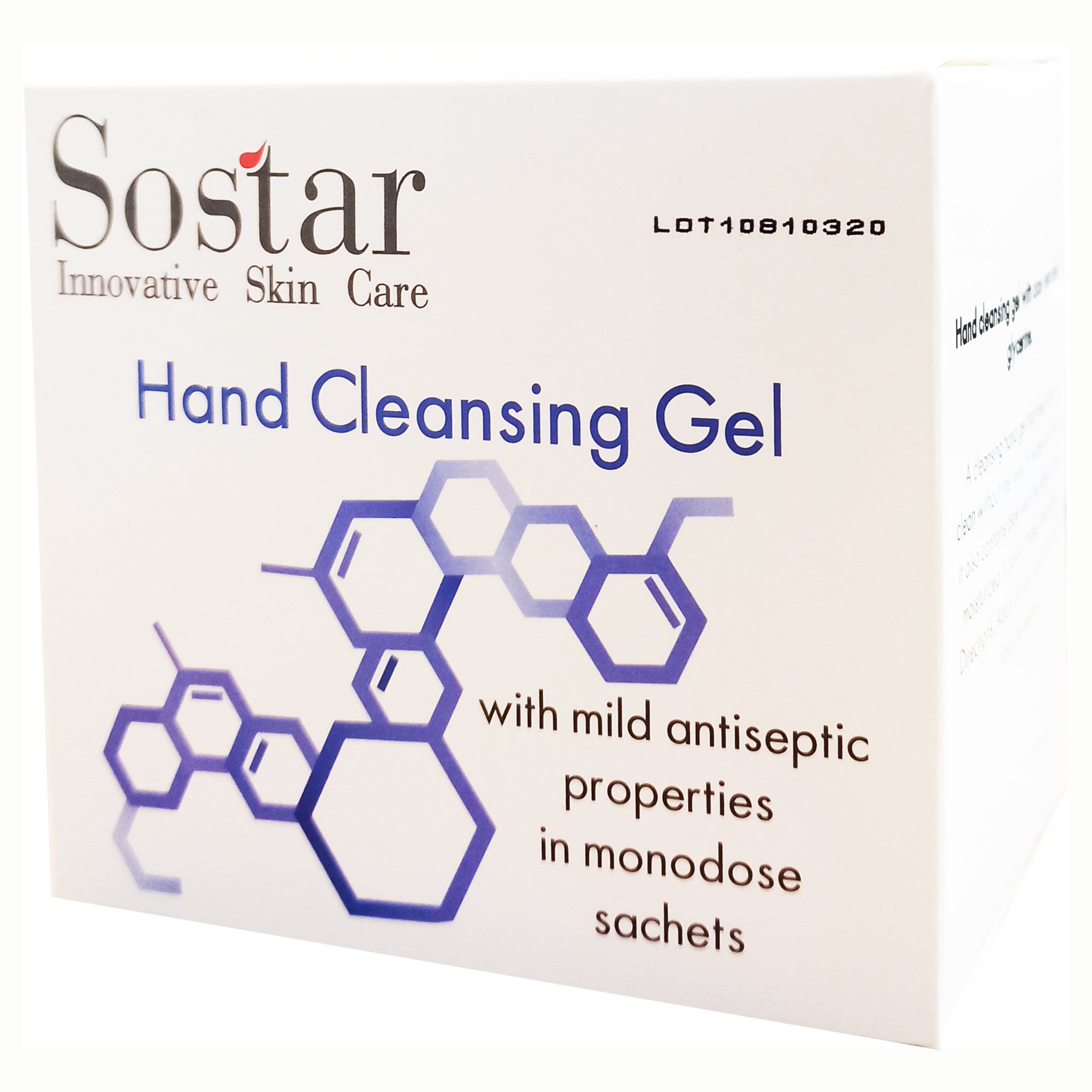 Sostar Hand Cleansing Gel Καθαρισμού Χεριών με Ήπια Αντισηπτική Δράση, σε Ατομικά Φακελάκια 30x4ml