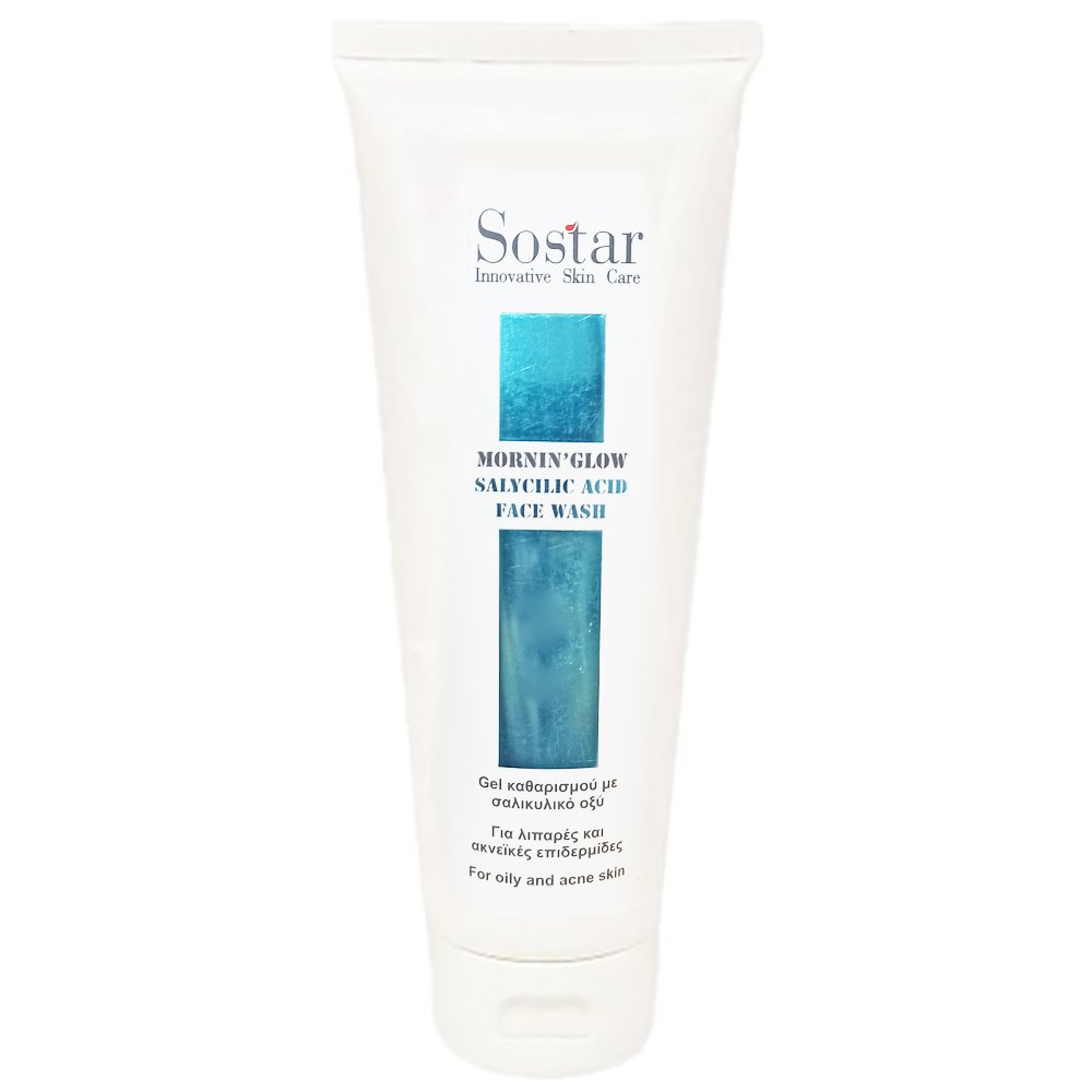Sostar Sostar Mornin' Glow Salycilic Acid Face Wash Αφρώδες Gel Καθαρισμού Προσώπου με Σαλικυλικό Οξύ για Λιπαρές & Ακνεϊκές Επιδερμίδες 150ml