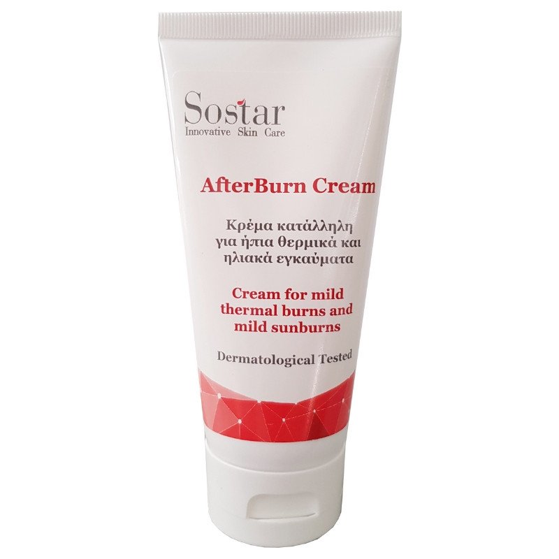 Sostar After Burn Cream Κατά των Ήπιων Ηλιακών και Θερμικών Εγκαυμάτων 75ml