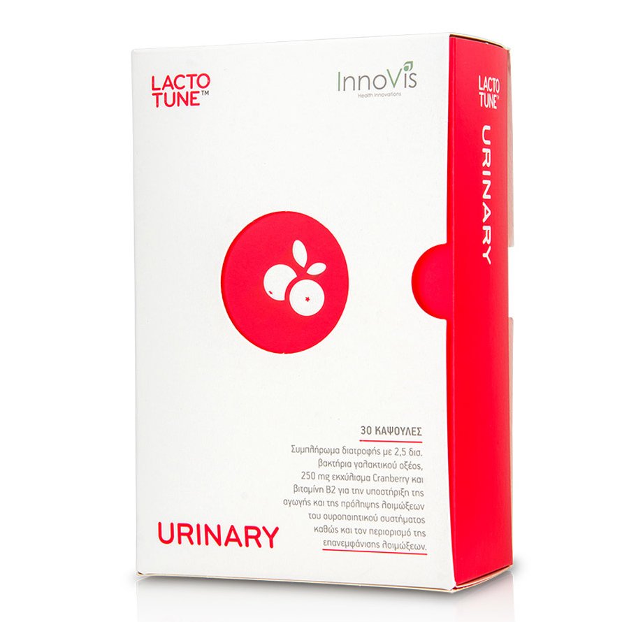 Lactotune Urinary Συμπλήρωμα Διατροφής που Προλαμβάνει, Περιορίζει τον Κίνδυνο Επανάληψης των Λοιμώξεων του Ουροποιητικού 30Caps