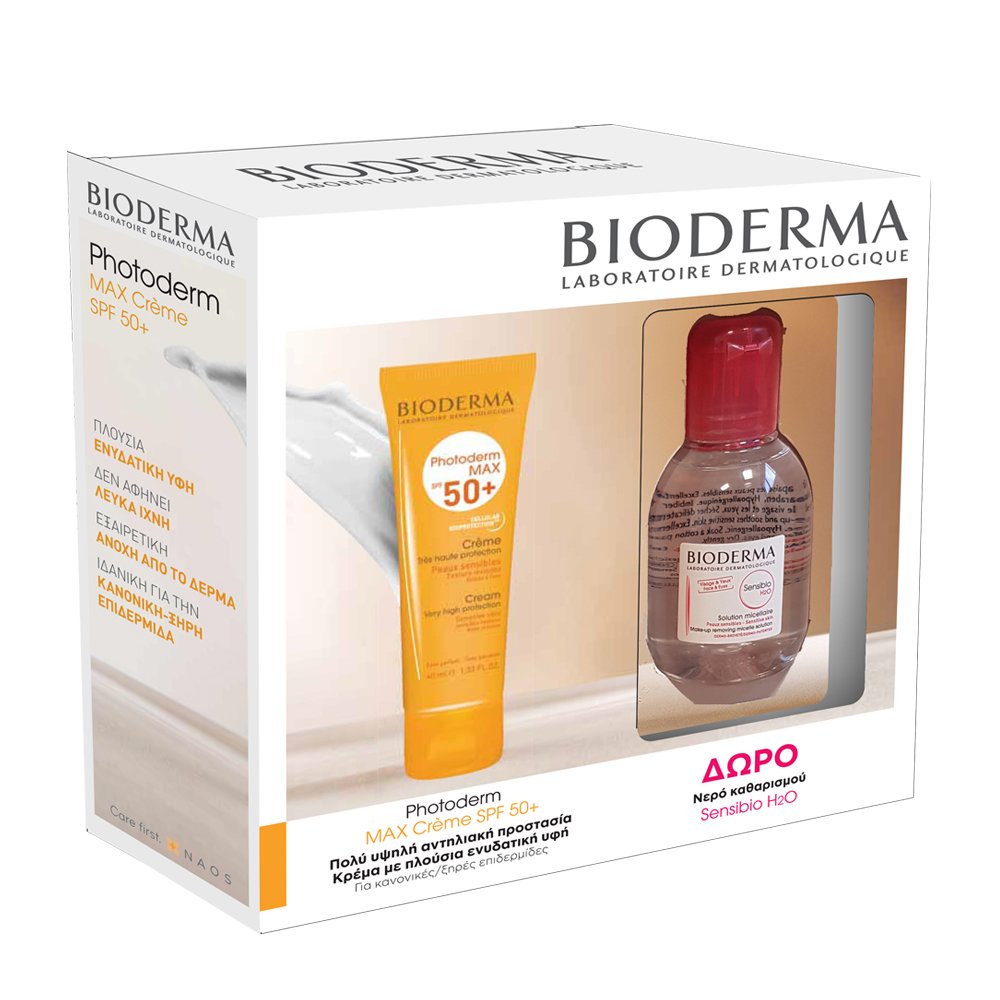 Bioderma Promo Photoderm Max Creme SPF50+ 40ml & Sensibio H2O Solution Micellaire για Πρόσωπο και Μάτια 100ml