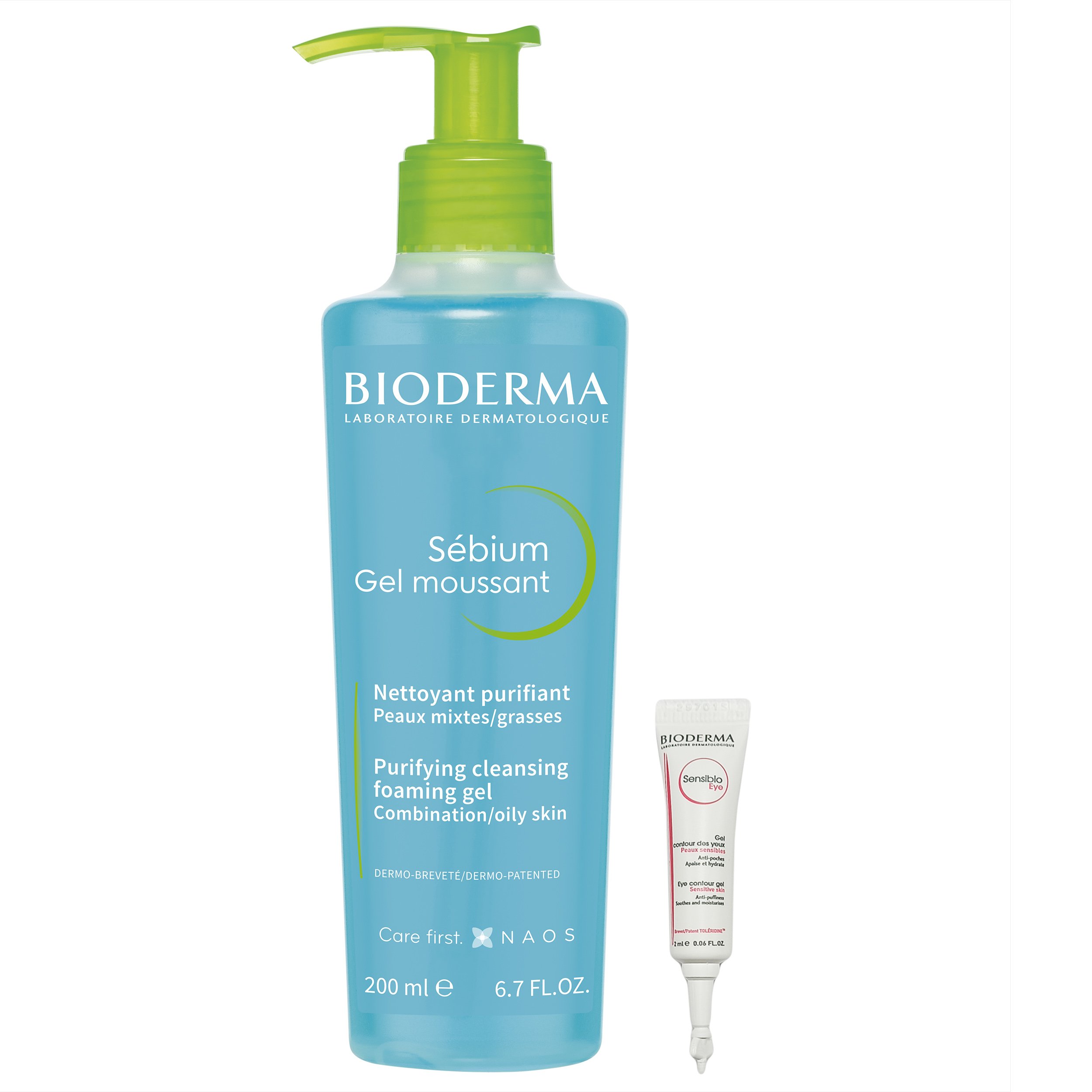Bioderma Promo Sebium Gel Moussant Απαλό Αφρίζον Τζελ Καθαρισμού 200ml & Δώρο Bioderma Sensibio Gel Contour Des Yeux 2ml