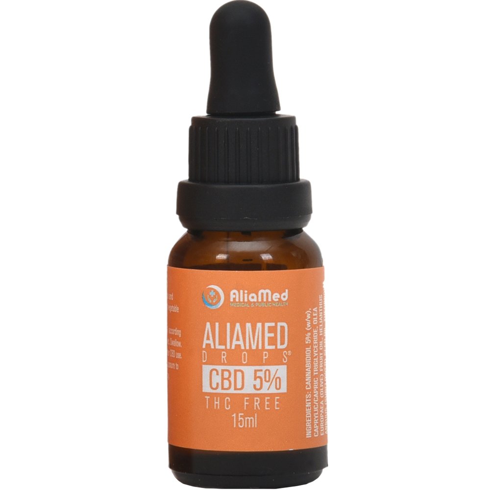 AliaMed AliaMed CBD 5% THC Free Drops Σταγόνες για την Αντιμετώπιση Ημικρανιών με Έλαιο Κάνναβης & Γεύση Βατόμουρο 15ml