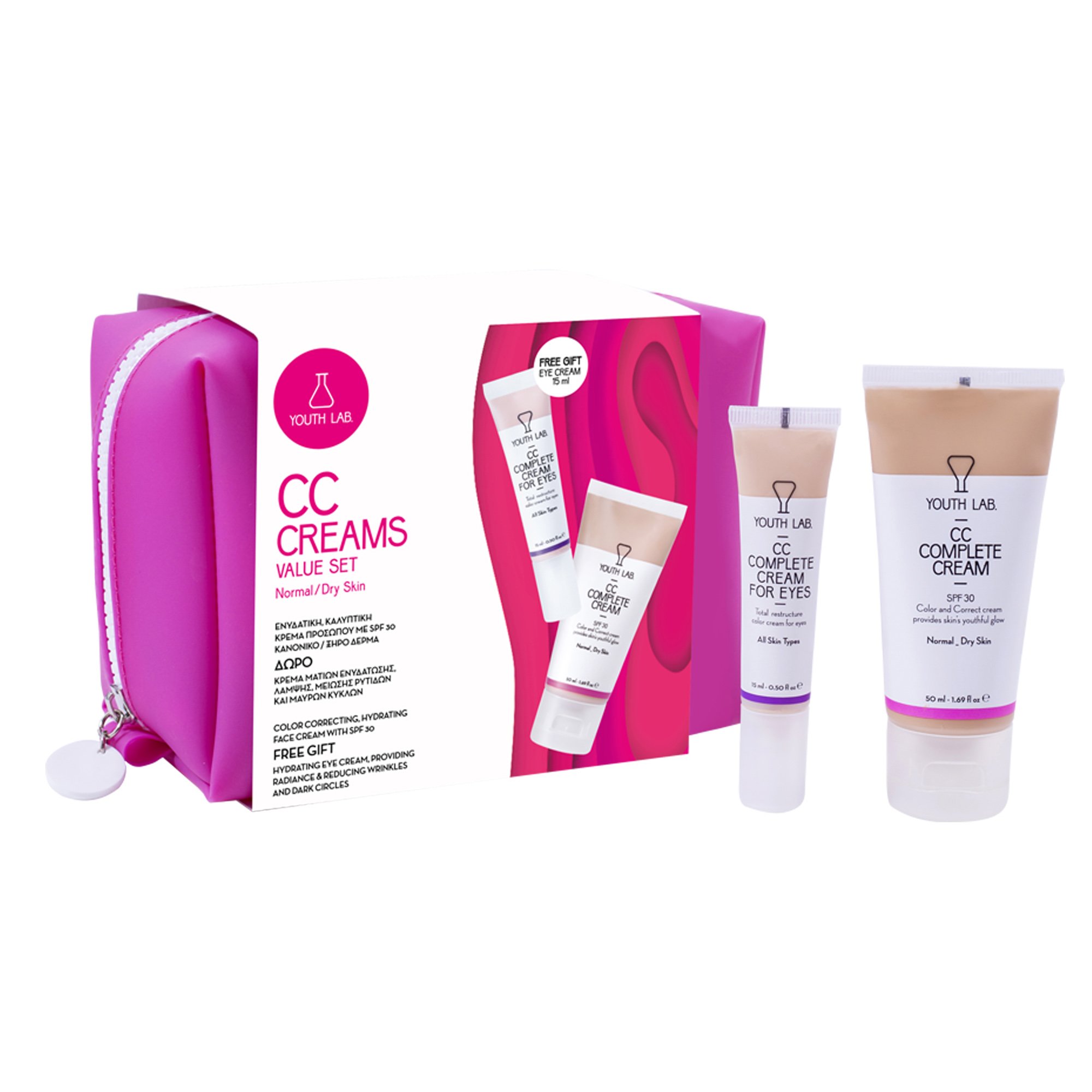 Youth Lab Πακέτο Προσφοράς CC Complete Cream Spf30 Κρέμα Προσώπου 50ml & Δώρο CC Complete Cream Ενυδατική Κρέμα Ματιών 15ml