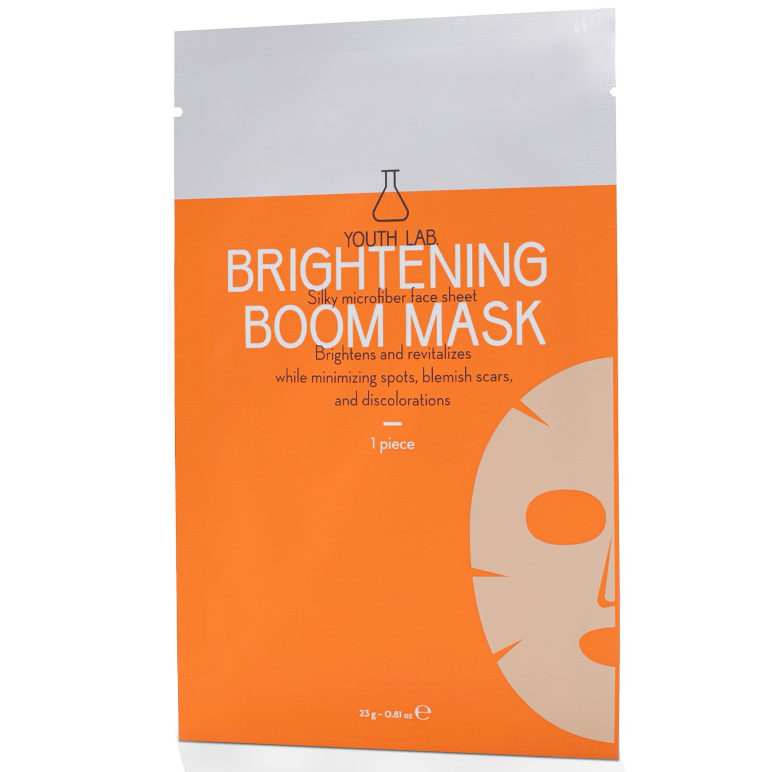Youth Lab Brightening Boom Mask Silky Microfiber Face Sheet Εμποτισμένη Υφασμάτινη Μάσκα Προσώπου με Λευκαντική, Αναπλαστική & Ενυδατική Δράση 1 Τεμάχιο