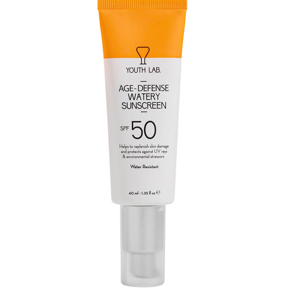 Youth Lab. Youth Lab Age-Defense Watery Sunscreen Spf50 Λεπτόρρευστο Αντηλιακό Προσώπου Ανθεκτικό στο Νερό Υψηλής Προστασίας Καθημερινής Χρήσης, για Επανόρθωση & Προστασία από Ρυτίδες & Κηλίδες 40ml