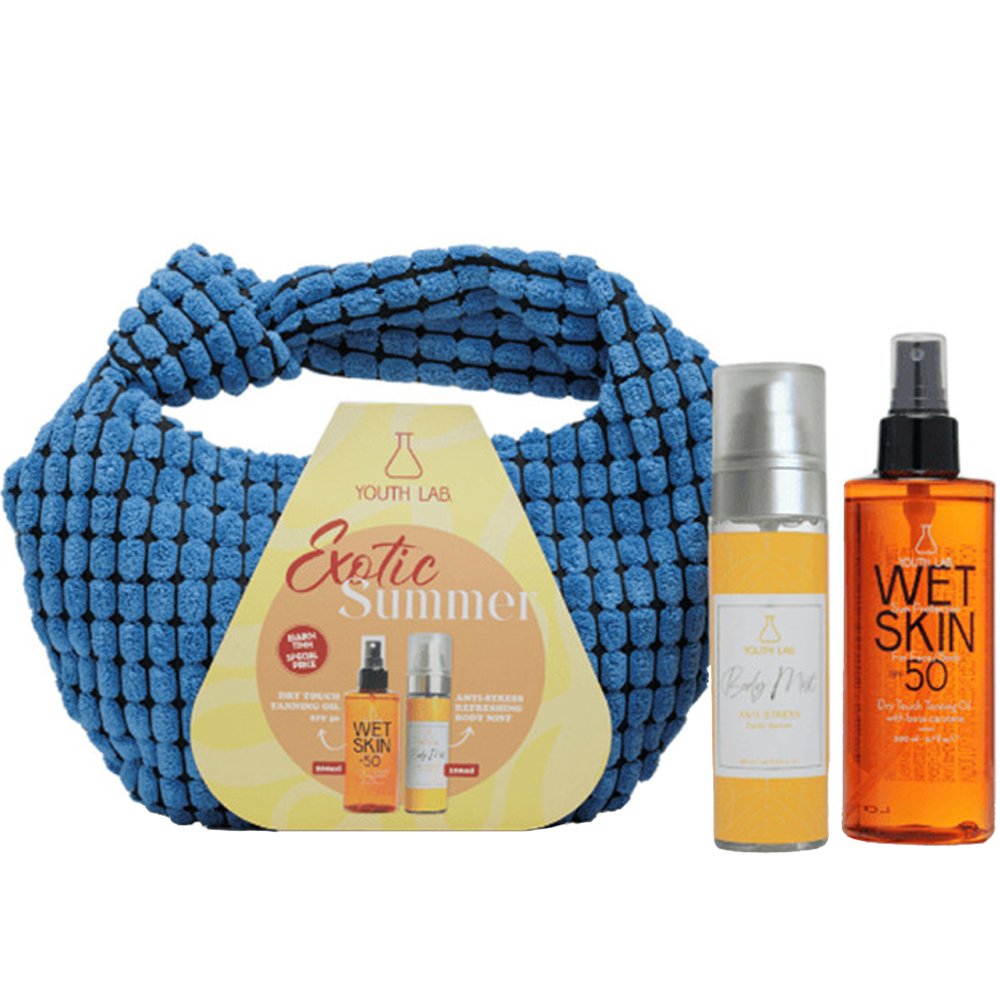 Youth Lab Promo Wet Skin Face & Body Dry Oil Spf50, 200ml & Anti-Stress Exotic Sunrise Body Mist 100ml & Δώρο Νεσεσέρ 1 Τεμάχιο