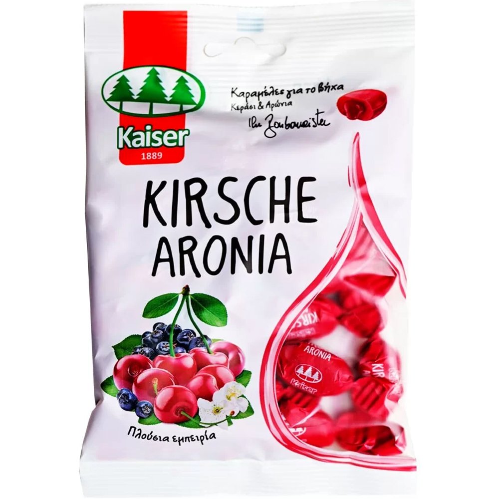 Kaiser Kirsche & Aronia Καραμέλες για τον Ερεθισμένο Λαιμό & τον Βήχα με Γεύση Κεράσι & Αρώνια 90g