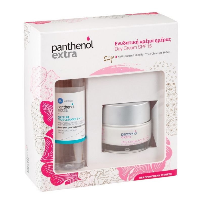 Medisei Panthenol Extra Πακέτο Προσφοράς Day Cream Spf15, 50ml & Δώρο Micellar True Cleanser 100ml