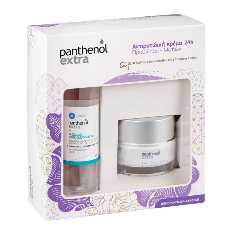 Medisei Panthenol Extra Πακέτο Προσφοράς Face & Eye Cream 50ml & Δώρο Micellar True Cleanser 100ml