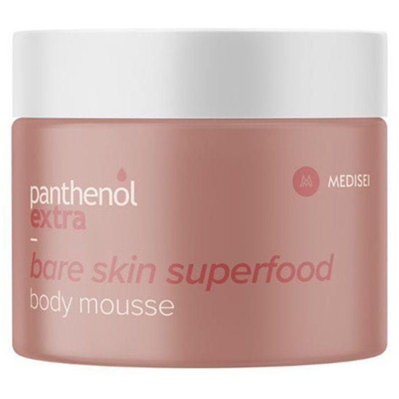 Medisei Panthenol Extra Bare Skin Superfood Body Mousse Ενυδατικό Mousse Σώματος με Μείγμα Υπερτροφών 230ml