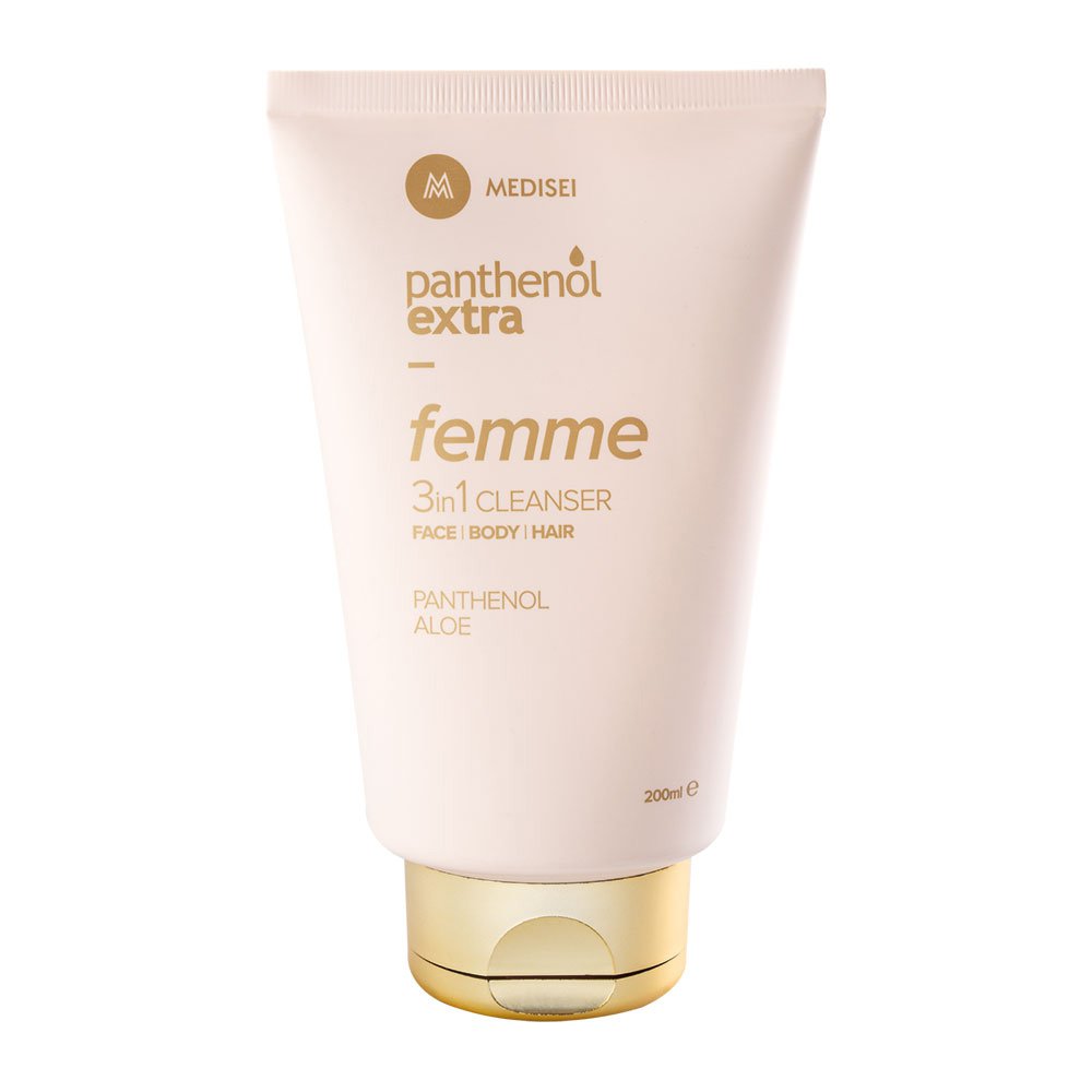 Medisei Panthenol Extra Femme 3 in 1 Cleanser Αφρόλουτρο & Σαμπουάν με Άρωμα Ανατολής & Νότες Βανίλιας, Περγαμόντο & Κέδρο 200ml