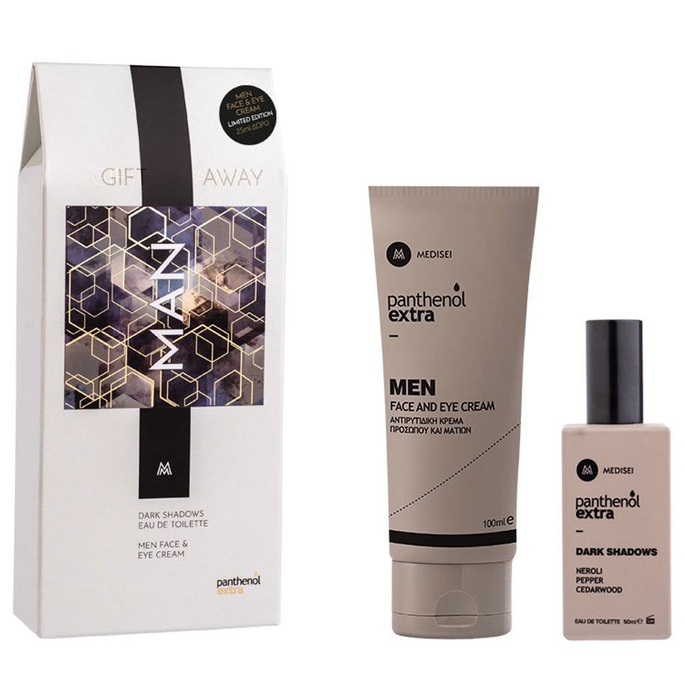 Medisei Panthenol Extra Promo Face & Eye Cream Ανδρική Αντιρυτιδική Κρέμα Προσώπου, Ματιών 100ml Limited Edition & Dark Shadows Eau de Toilette 50ml