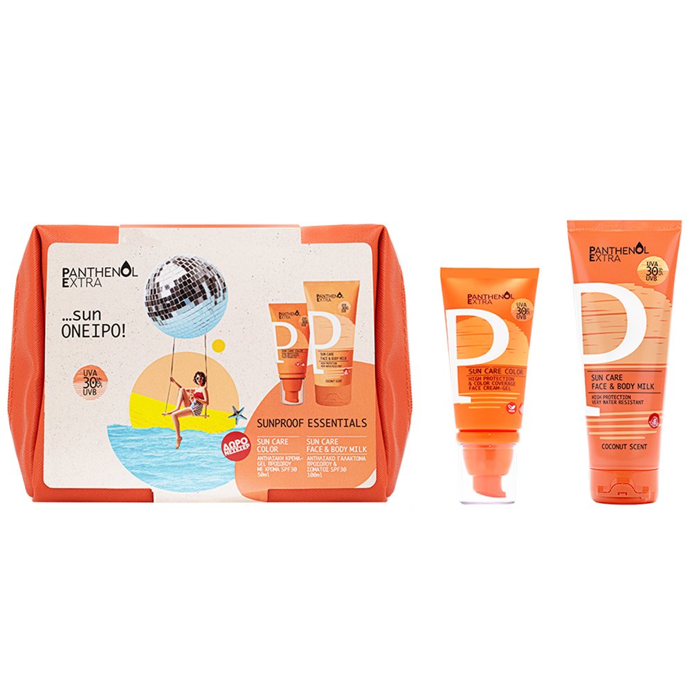 Medisei Medisei Panthenol Extra Promo Sun Care Color Spf30, 50ml & Sun Care Face & Body Milk Spf30, 100ml & Δώρο Νεσεσέρ 1 Τεμάχιο